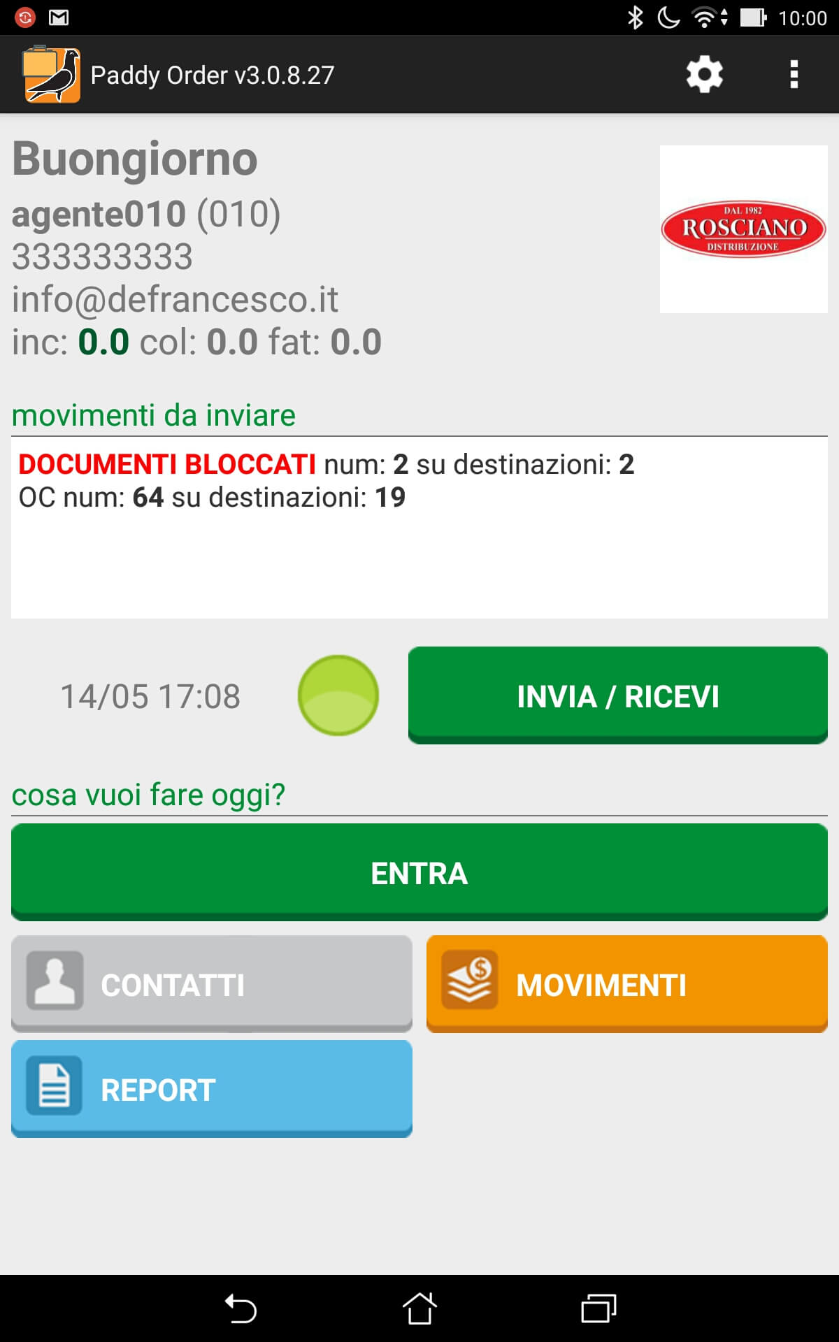 Interfaccia Paddy Order 1